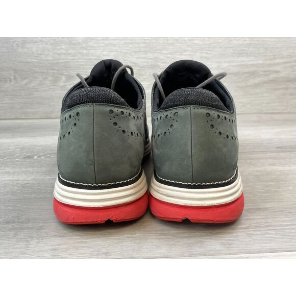 Cole Haan ØriginalGrand Men's 13 Green Oxford Suede Leather Dress Shoes Wingtip - Picture 4 of 12